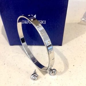 Bangle Swarovski stone and earring set